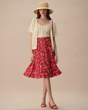 Sueña™ Bej V Yaka Pointelle Düğmeli Örgü Hırka