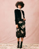 Sueña™ Siyah Bisiklet Yaka Kadife Ceket