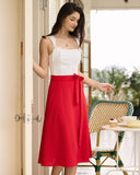 Sueña™ Beyaz Kare Yaka Fiyonklu Atlet