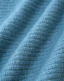 Mavi Düşük Omuzlu Tek Sıralı Hırka