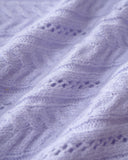 Mor V Yaka Tek Düğmeli Hırka