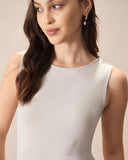 Sueña™ Kadın Gri Bisiklet Yaka Fırfırlı Katlı Pamuklu Mini Elbise