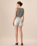 Sueña Kadın Siyah Bisiklet Yaka Pamuklu Çizgili Atlet