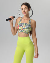 Sueña™ Sarı Çiçekli Kesikli Atlet - Orta Destek