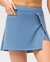 Sueña™ Mavi Wrap Çabuk Kuruyan Yoga Eteği