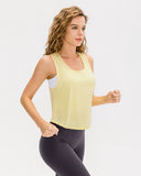 Sueña™ Sarı U Yaka Yoga Atleti - Hafif Destekli
