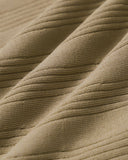 Sueña™ Haki A Kesim Pileli Triko Mini Elbise