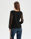 Siyah Büzgülü Fener Kollu Bluz