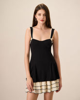 Sueña Kadın Siyah Bodycon Örme Mini Elbise