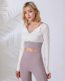 Sueña™ Bej Yuvarlak Yaka Uzun Kollu Üst - Hafif Destek