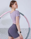 Sueña™ Mor Kısa Kollu Üst - Hafif Destek