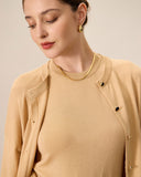 Sueña™ Kadın Haki Bisiklet Yaka Fitilli Tencel Atlet