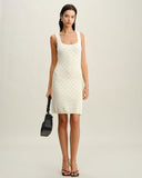 Sueña™ Kayısı Kare Yaka Slip Kazak Elbise