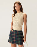 Sueña™ Bej Bisiklet Yaka Örgü Atlet