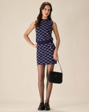 Sueña™ Mavi Geometrik Örgü Atlet