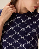 Sueña™ Mavi Geometrik Örgü Atlet