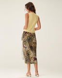 Sueña Sarı Yuvarlak Yaka Düğmeli Triko Yelek