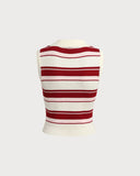 Sueña™ Kırmızı Çizgili Örgü Atlet