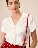 Sueña Kadın Beyaz Yaka Saten Bluz