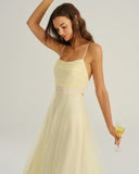 Bej File Dökümlü Midi Elbise