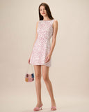 Sueña™ Kadın Beyaz Kayık Yaka Puantiyeli Mini Elbise