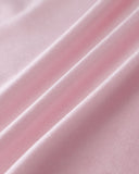 Sueña Pembe Saten Straplez Uzun Elbise