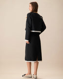 Sueña™ Siyah Kontrastlı Tek Sıra Düğmeli Ceket