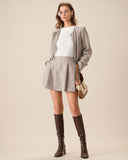 Sueña™ Yuvarlak Yaka Haki Tek Sıra Düğmeli Ceket