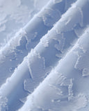 Sueña Mavi Dokulu Sırtı Açık Boyundan Bağlamalı Midi Elbise