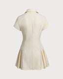 Sueña Kayısı Chelsea Düğmeli Mini Elbise