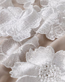 Sueña Beyaz Çiçekli Bodycon Slip Mini Elbise