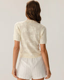 Sueña™ Beyaz Beli Lastikli Cepli Şort