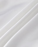 Sueña Beyaz Yüksek Bel Beli Lastikli Midi Etek