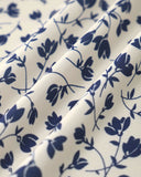 Sueña Mavi Çiçekli Yüksek Bel Anvelop Midi Etek