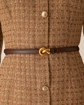 Sueña™ Kahve Retro Deri Kemerler