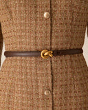 Sueña™ Kahve Retro Deri Kemerler