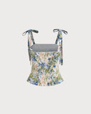 Sueña Yeşil Çiçekli Bohem Camiş