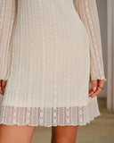 Kayısı Dantelli Çan Kollu Mini Elbise