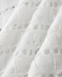 Sueña™ Beyaz Örme Vücuda Oturan Kolsuz Uzun Elbise