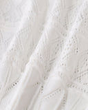 Sueña™ Beyaz U Yaka Kolsuz Kazak Mini Elbise