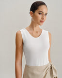 Sueña™ Beyaz V Yaka İnce Tank Top