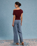 Sueña™ Kırmızı Kapşonlu Omuzdan Açık Tişört