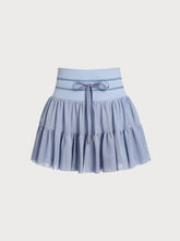 Sueña™ Mavi Fileli Yüksek Streç Yoga Eteği