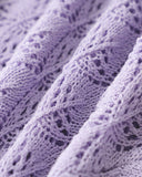 Sueña™ Mor U Yaka Kesik Kazak Elbise