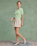 Sueña™ Yeşil Chelsea Tek Sıra Örgü Hırka