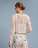 Sueña™ Bej V Yaka Volanlı Hırka