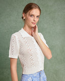 Sueña™ Beyaz Chelsea Tek Sıralı Örgü Hırka