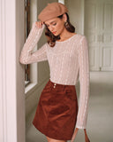 Kayısı Dokulu Şeffaf Tişört