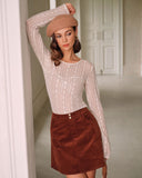 Kayısı Dokulu Şeffaf Tişört