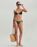 Sueña™ Siyah Çiçekli Üçgen Bikini Takımı